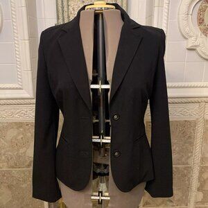 Emma James Blazer Size 12 Fitted Professional Lined Black Blazer. LC